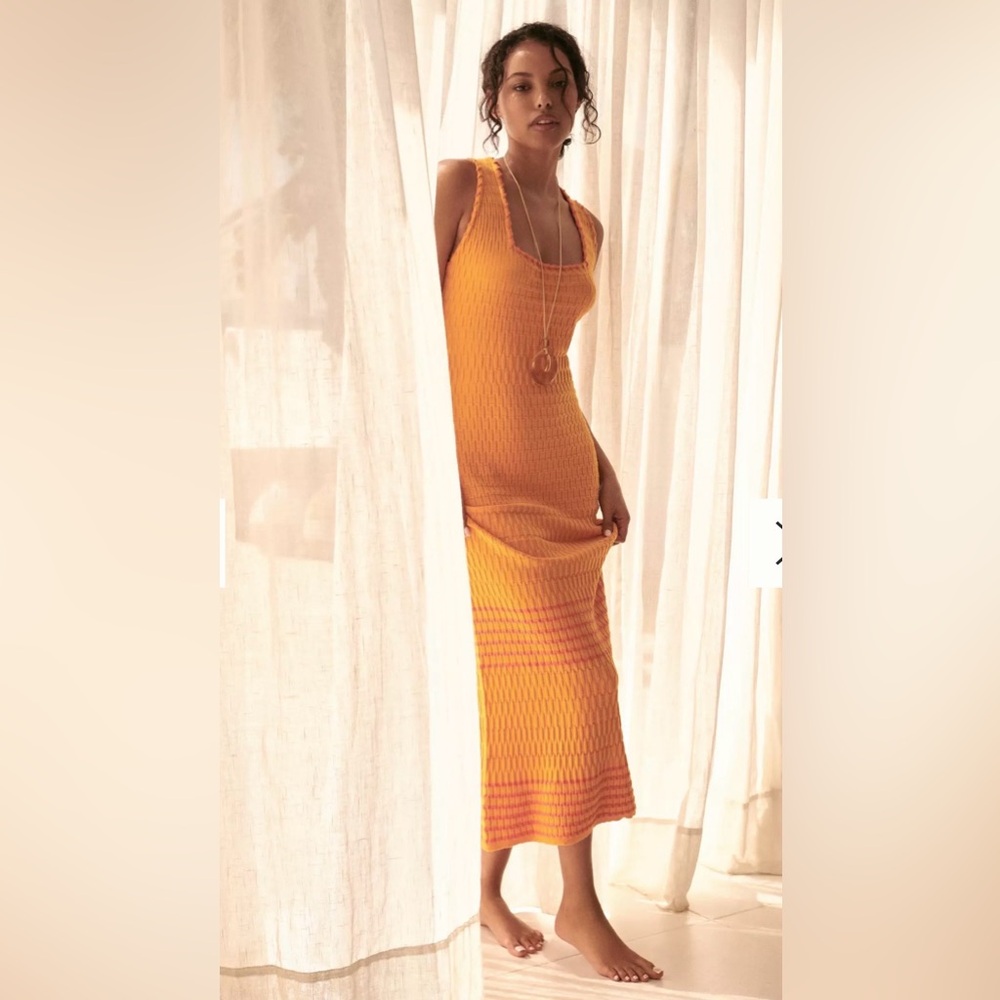 By Anthropologie Scoop-Neck Midi Sweater Dress